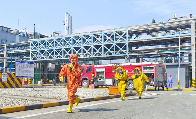 防災減災日，股份公司開展地震次生災害應急演練(圖1)